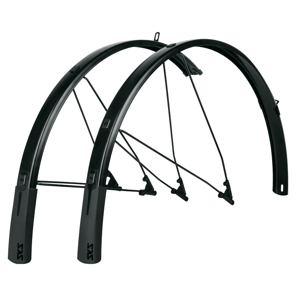 BLUEMELS STYLE Schutzblech-Set für Festmontage (27.5", 28", 29") / schwarz matt / 27.5-29" 75mm