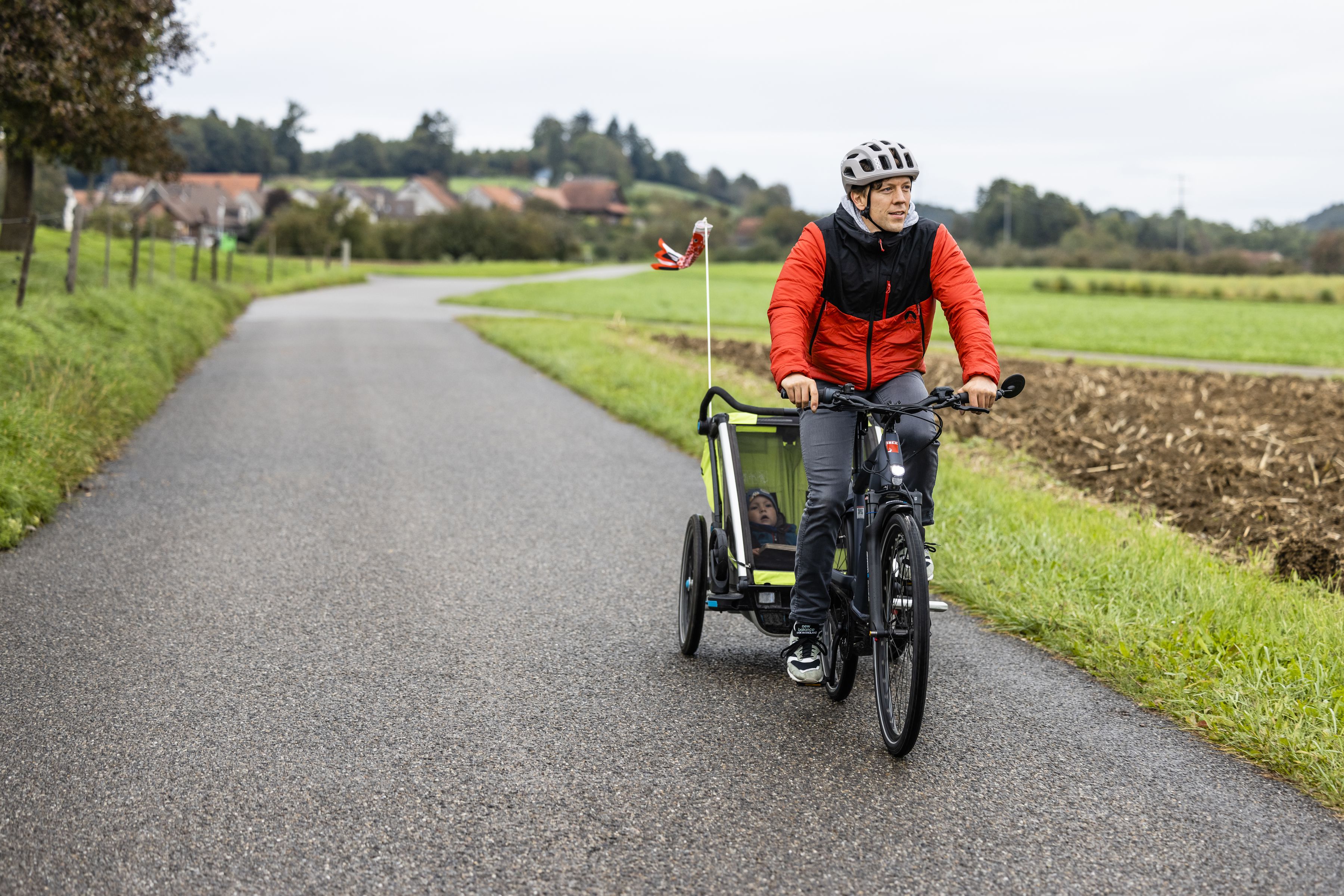 VELOPLUS-FISCH Anhängerfahne für Veloanhänger / schwarz