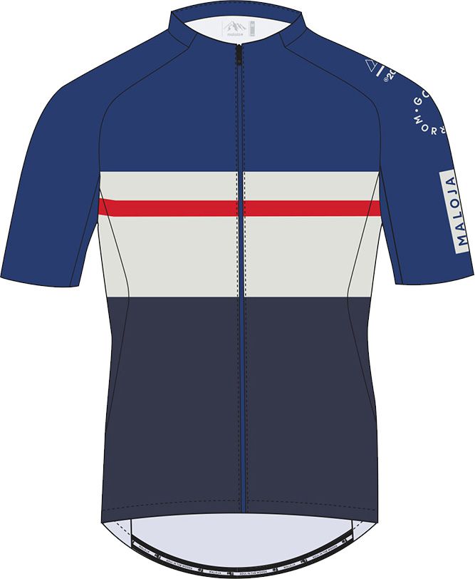 LANZINOM Herren-Kurzarmtrikot / night sky multi / M