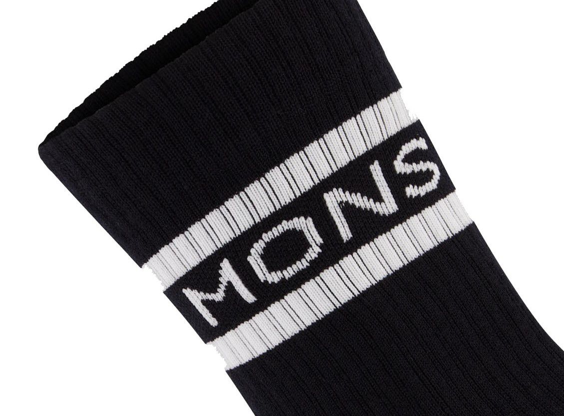 SIGNATURE MERINO CREW Bikesocken / black _ white / S=35-38