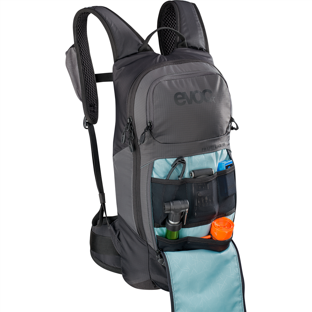 FR LITE RACE, 10 L, Protektorenrucksack / carbon grey/black / M/L
