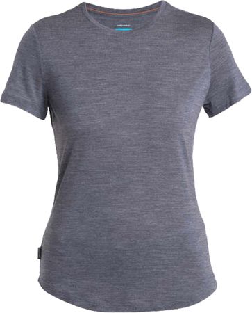 SPHERE III Damen-Merino-Kurzarmshirt / midnight navy hthr / XL