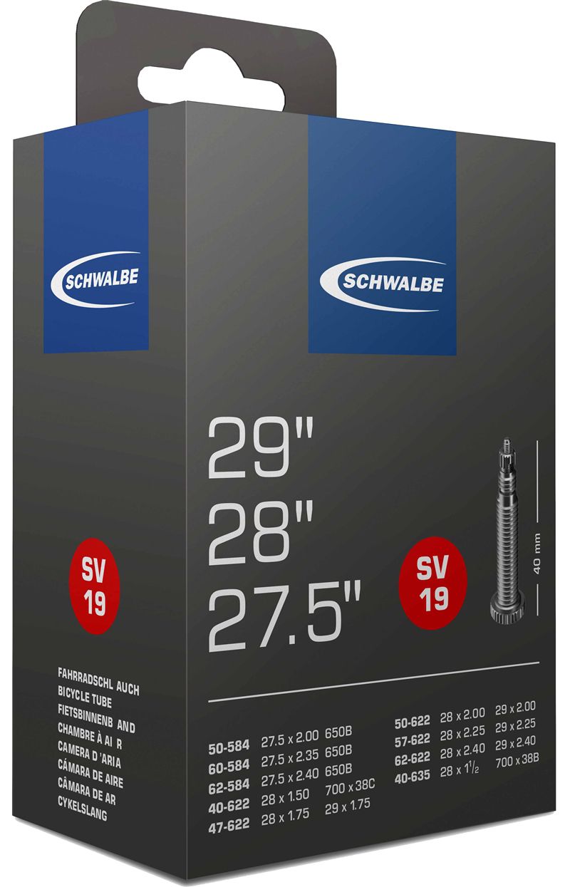 SCHWALBE STANDARD Schlauch / 27.5-28", AV19, 40mm, 40/62-584/635