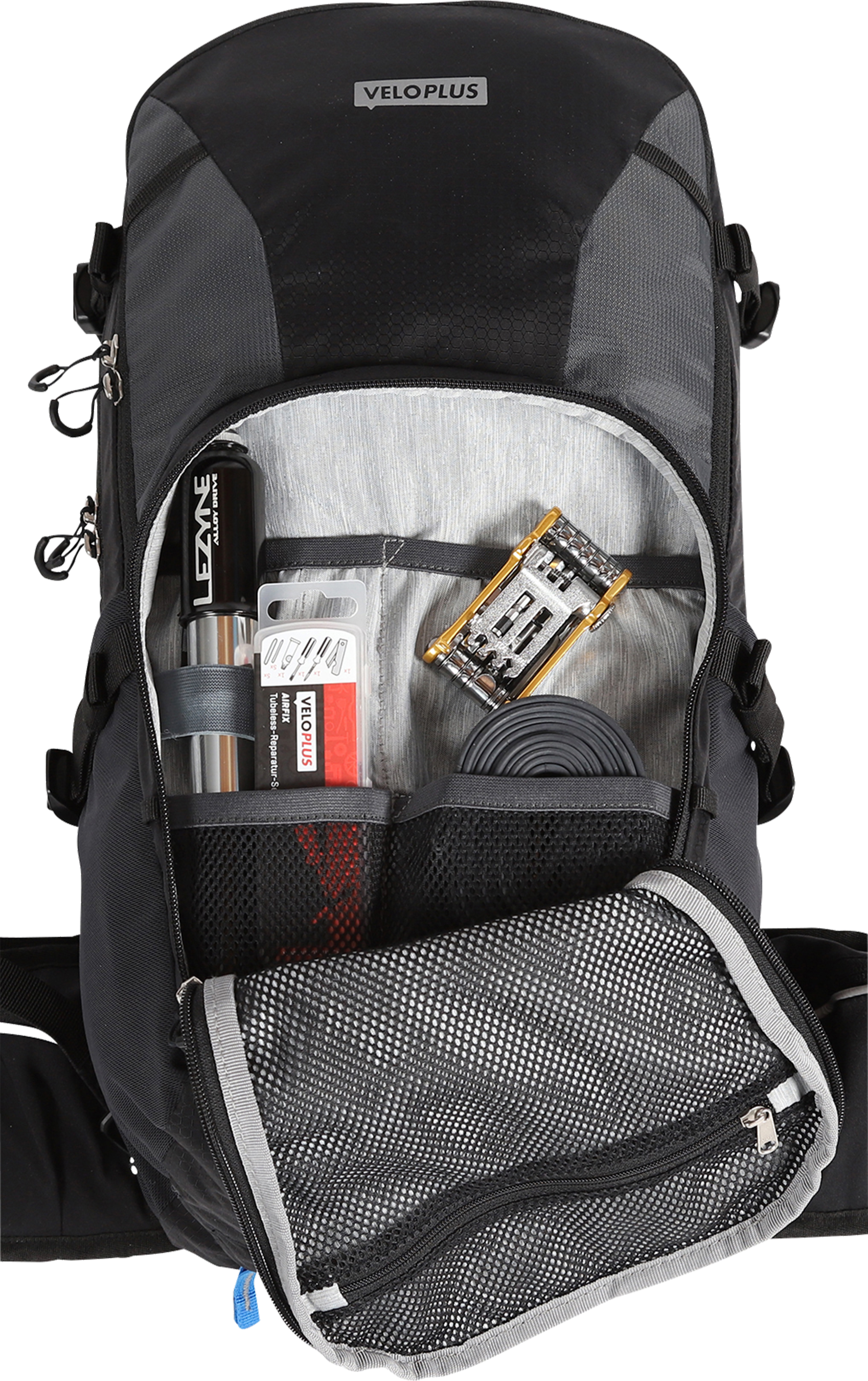 YAK Rucksack 19 + 5 Liter / schwarz grau / 19+5L