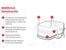 MIKRO H2O Satteltasche / schwarz reflektierend