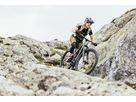 TRAIL FLOW ZIP Damen-Kurzarmtrikot / black/fir green / XS