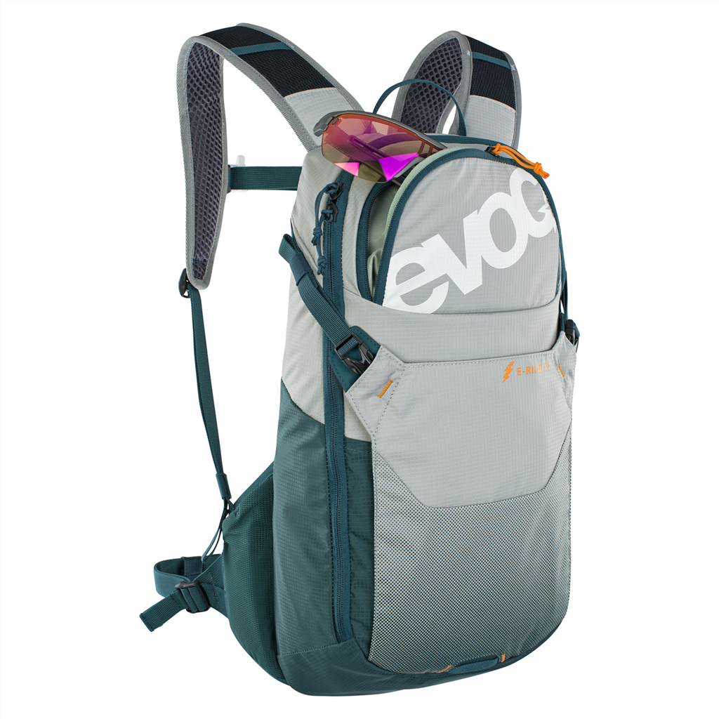 E-RIDE, 12L Bikerucksack / stone/petrol