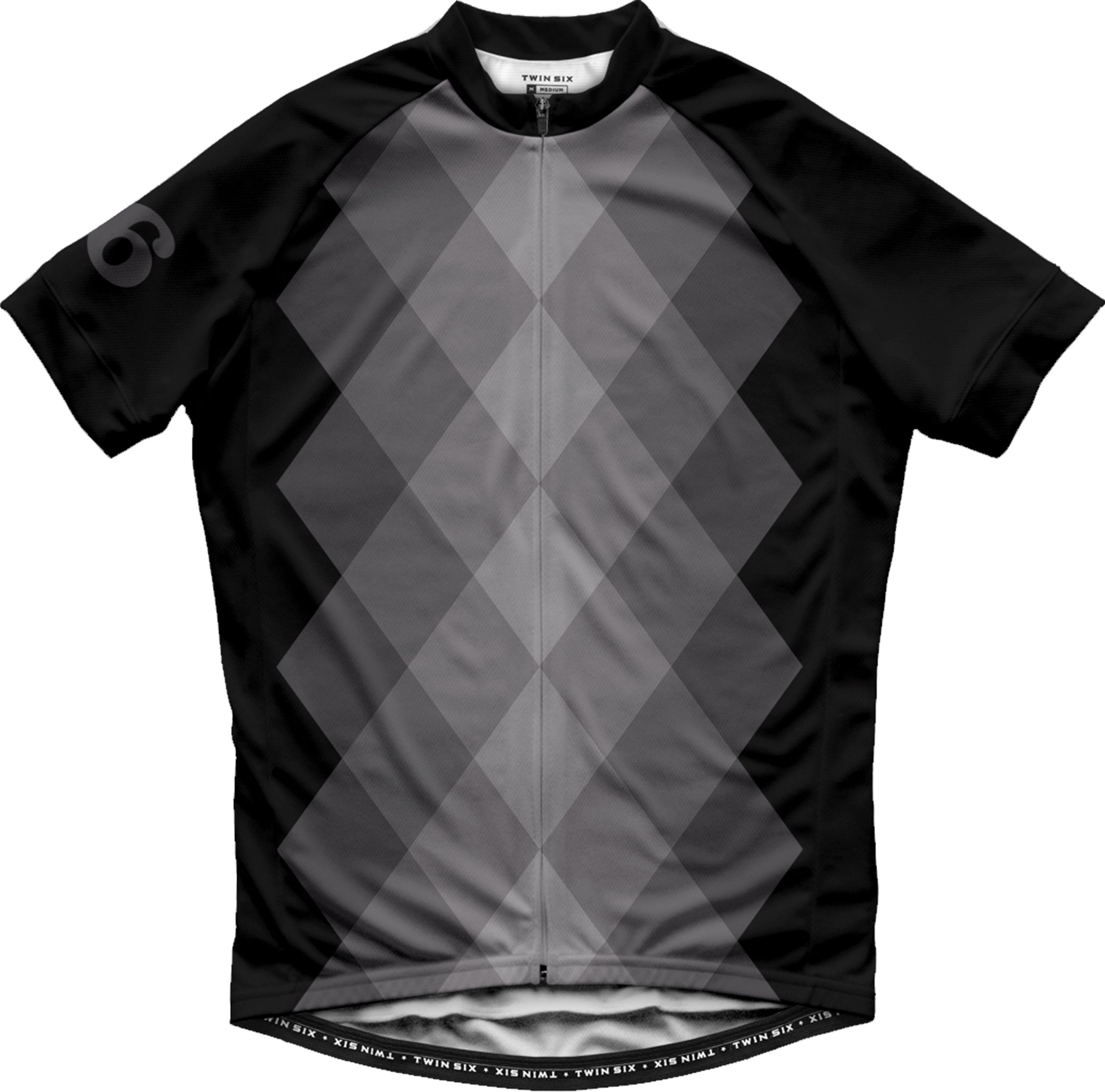 THE ARGYLE Herren-Kurzarmtrikot / black/gray / XL
