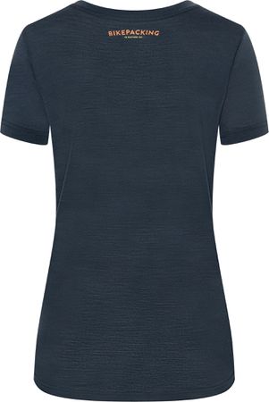 BIKEPACKING Damen-Merino-Kurzarmshirt / blueberry / M