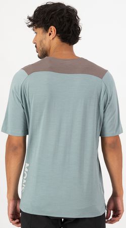 DIVERSION Herren-Merino-Kurzarmshirt / desert sage/iron / L