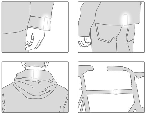 CLIP-ON REFLECTORS schwarz / schwarz