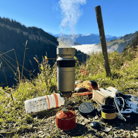 MOKKA TO GO Outdoor-Espressokanne / 17.8 x 7.5cm / alu schwarz