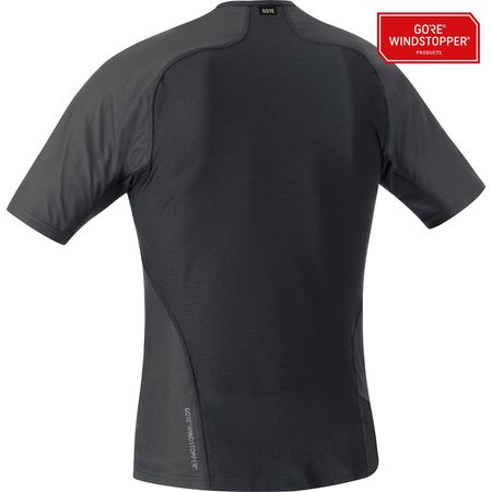 M GWS BASE LAYER Herren-Windstopper-Kurzarmshirt / black / M