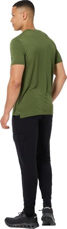 WANDER WHEEL Herren-Kurzarm-Merino-Shirt / chive/jet  / L