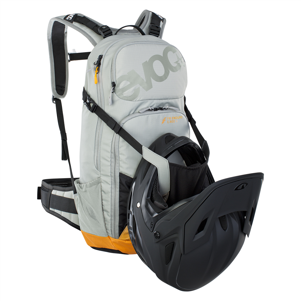 FR ENDURO E-RIDE m. Protektor / stone/bright orange / M/L
