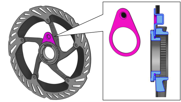 Magnet-Adapter SM-EWSS1/2 / Für Center-Lock Aufnahme