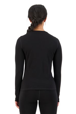 CASCADE Damen-Merino-Langarmshirt / black / M