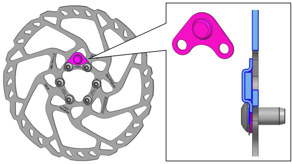 Magnet-Adapter SM-EWSS1/2 / für 6-Loch Aufnahme