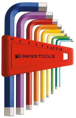 RAINBOW Inbus-Set, kurz, 1.5/2/2.5/3/4/5/6/8/10mm