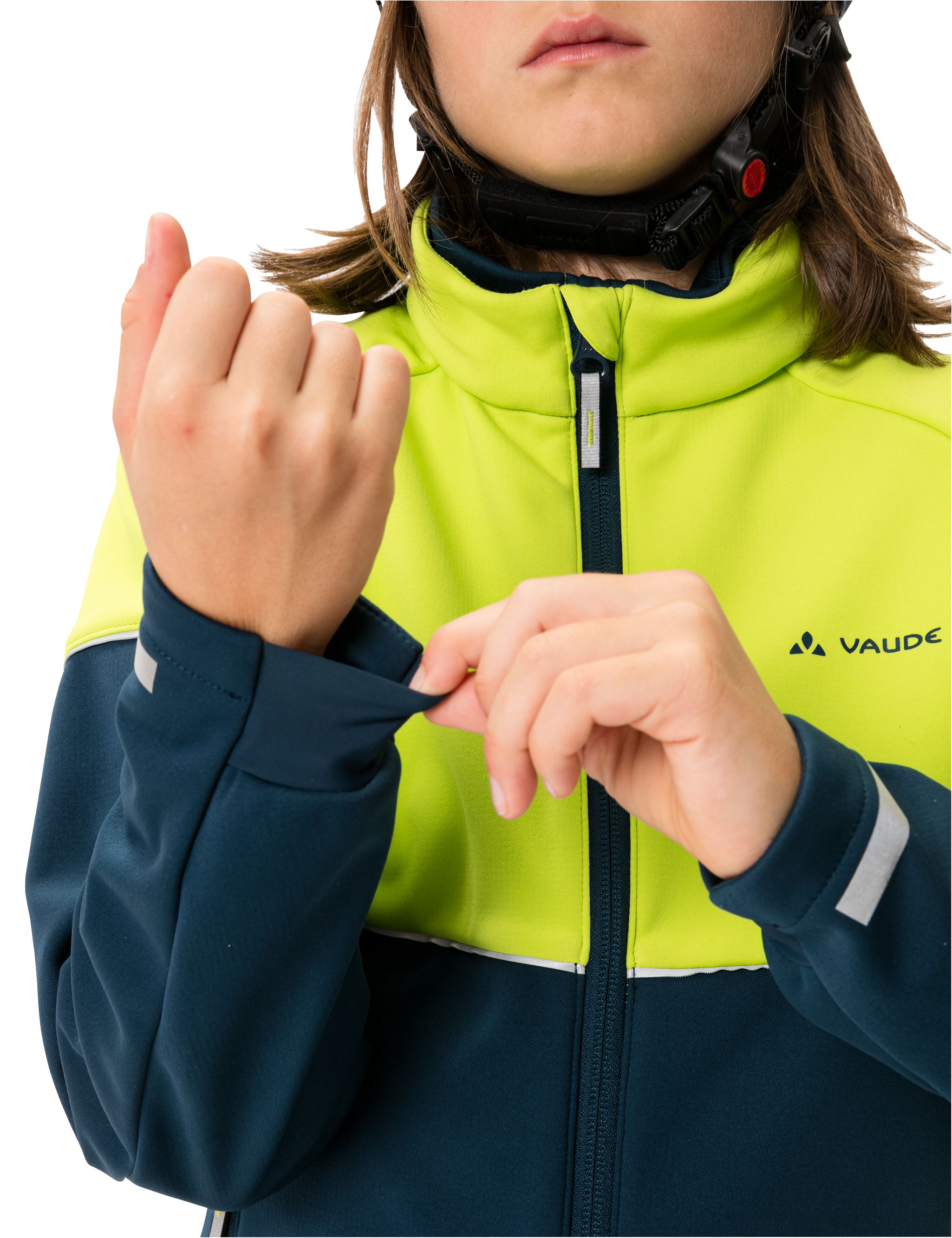 QIMSA Kinder-Softshelljacke / chute green / 158/164