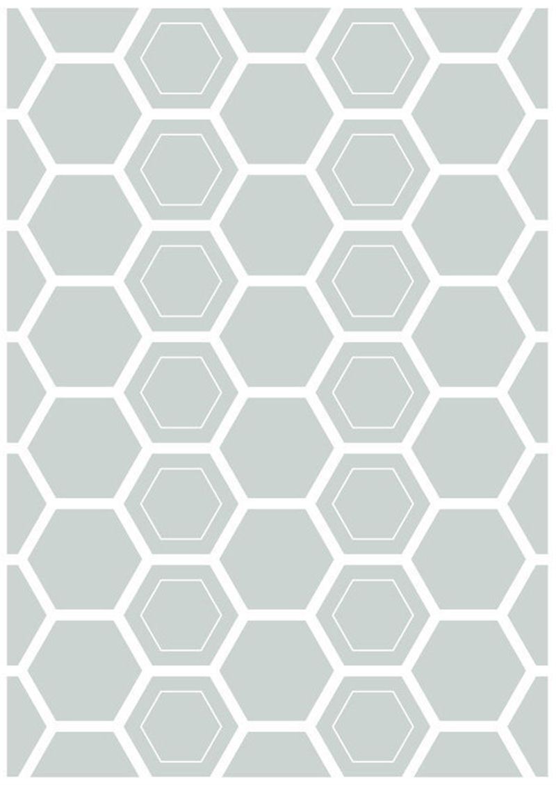 HONEYCOMB Rahmensticker Reflective weiss / weiss