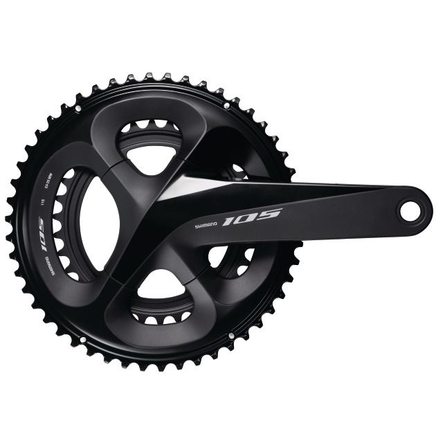 SHIMANO 105 R7000 Kompaktkurbel 11-fach / schwarz / 175mm / 50x34