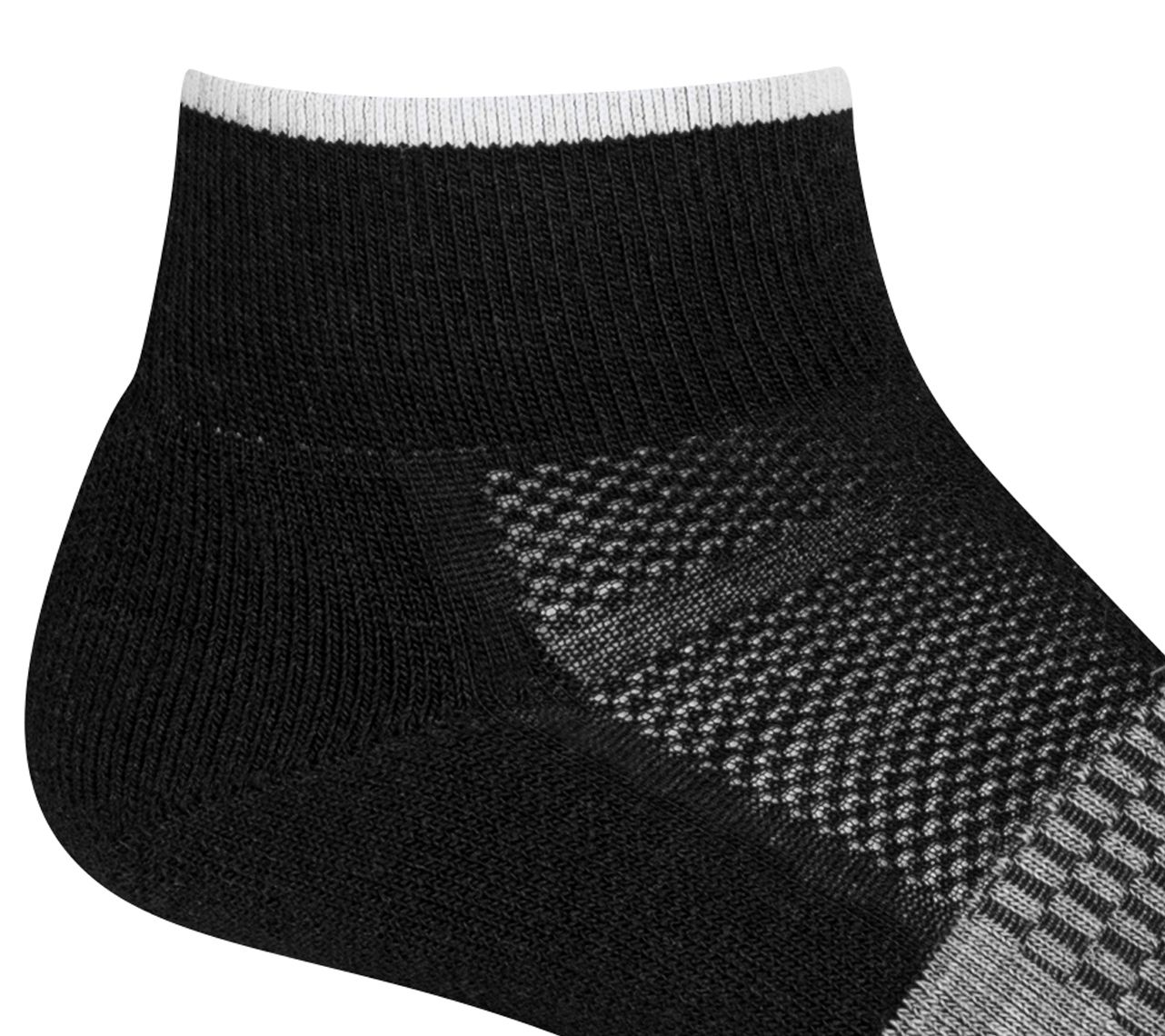 MULTISPORT LT MINI Damen-Merino-Socken / black/snow/metro hthr / S=35-37