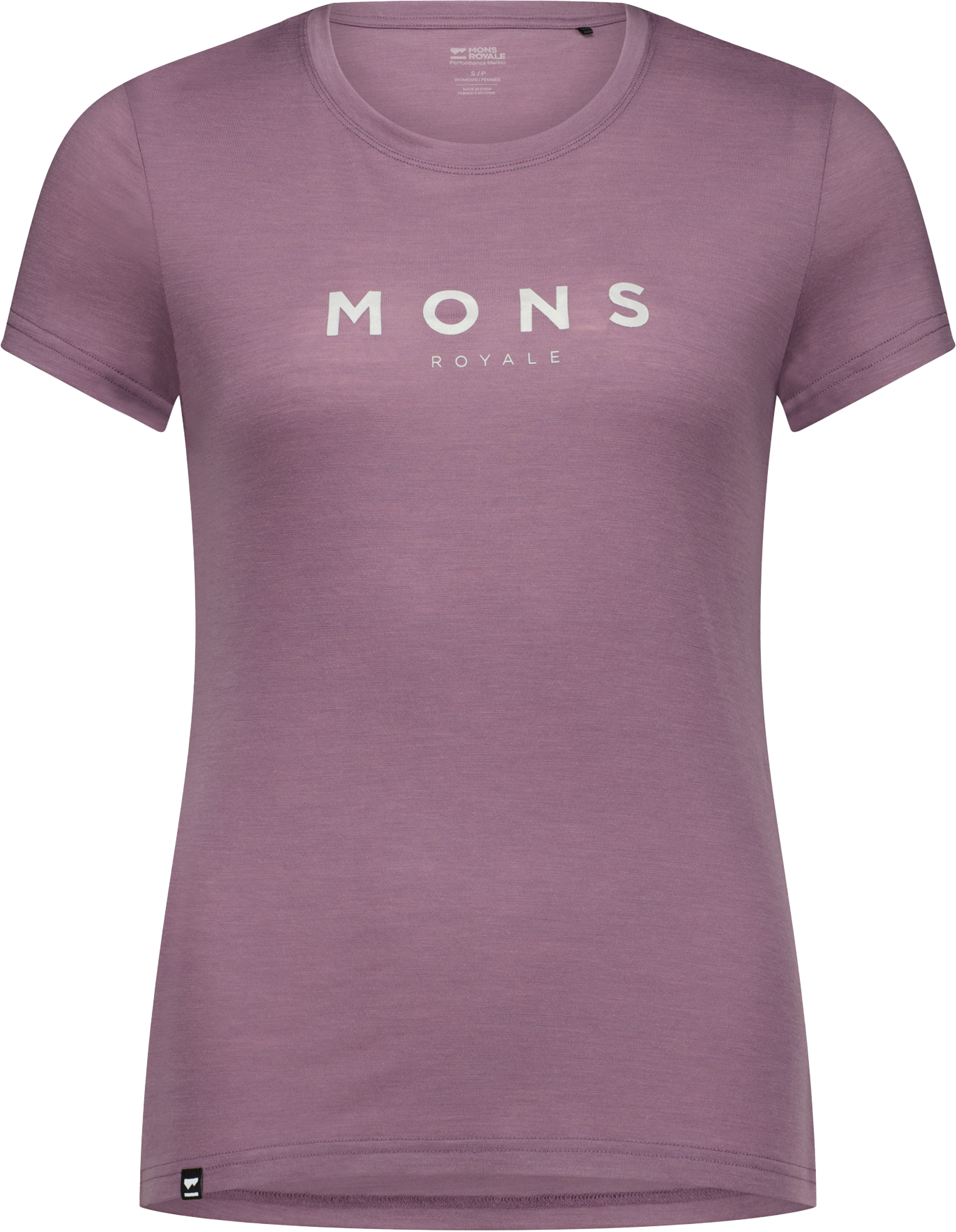 ICON Damen-Merino-Kurzarmshirt / mauve / M