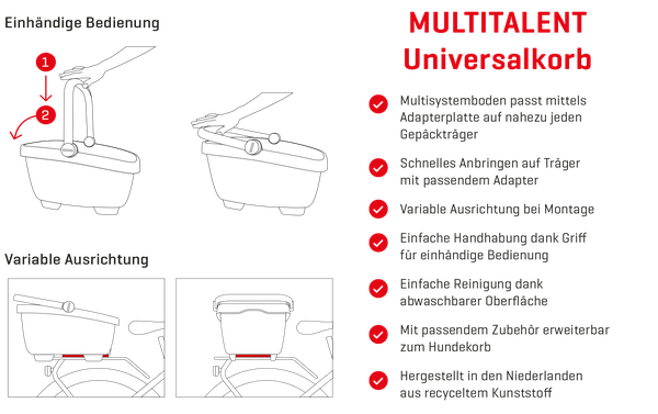 MULTITALENT Universalkorb / anthrazit