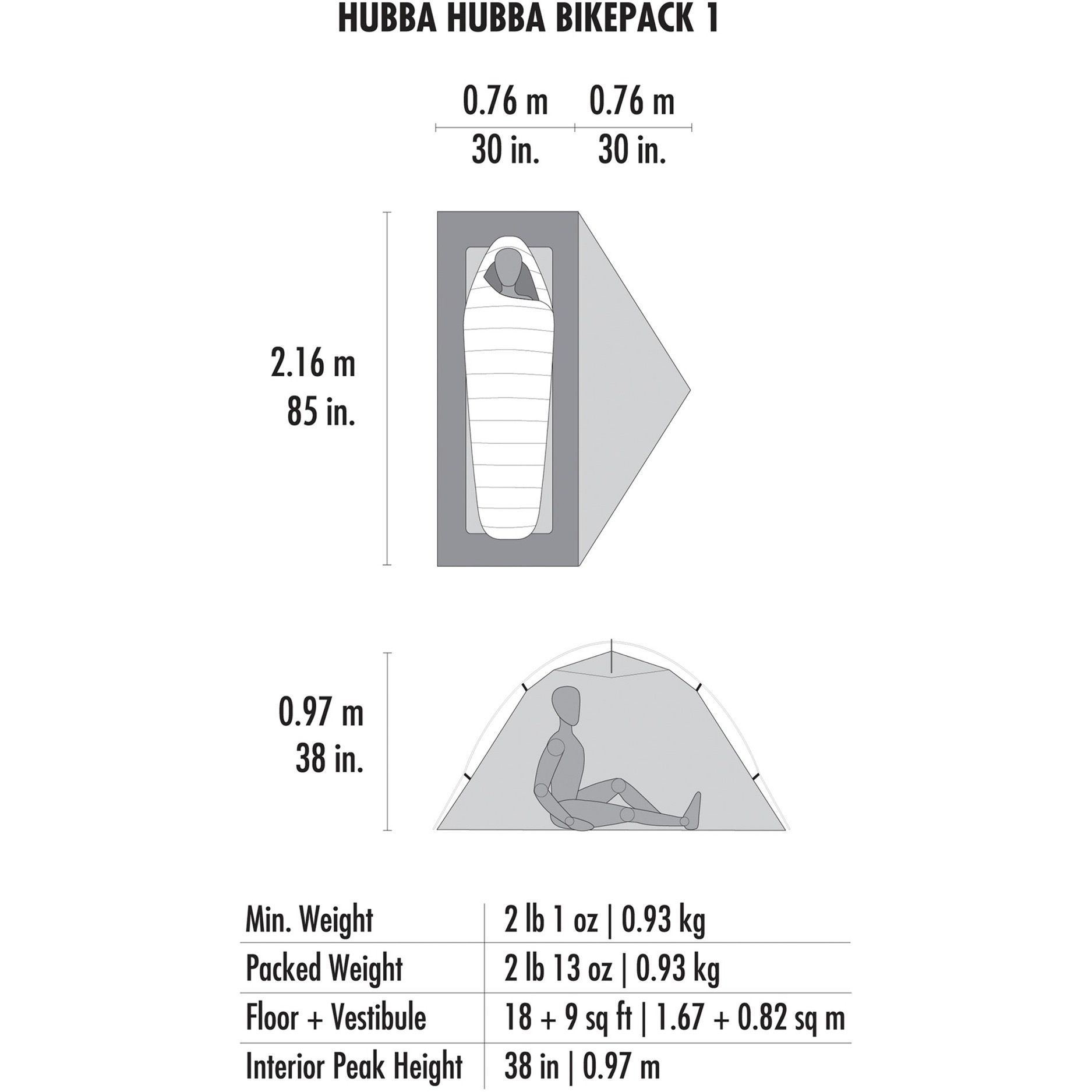 HUBBA HUBBA BIKEPACK 1-Personen-Zelt / green