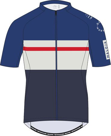 LANZINOM Herren-Kurzarmtrikot / night sky multi / M