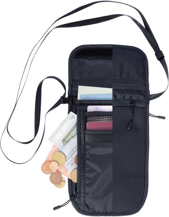 TRAVEL NECK WALLET / schwarz