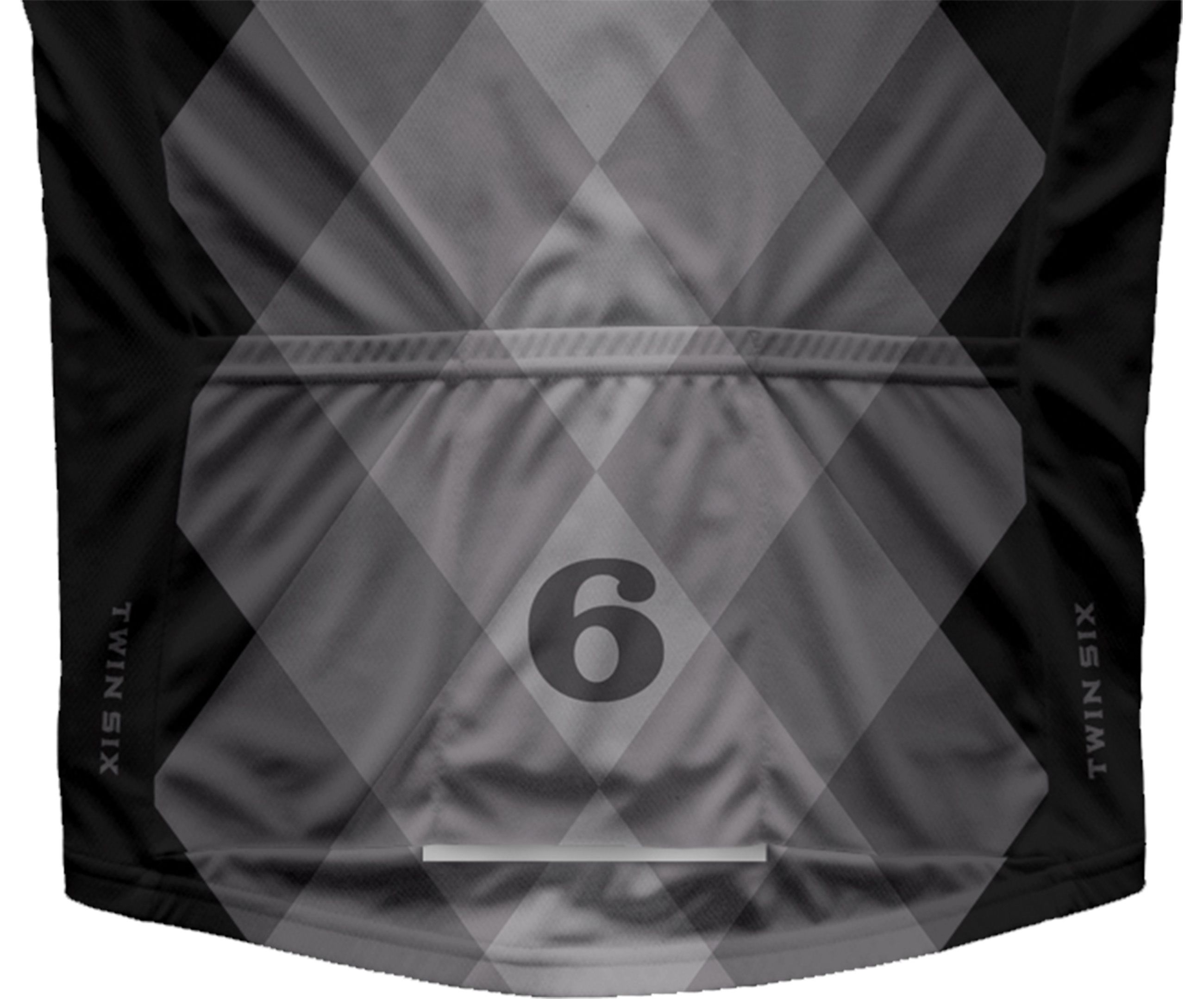 THE ARGYLE Herren-Kurzarmtrikot / black/gray / XL
