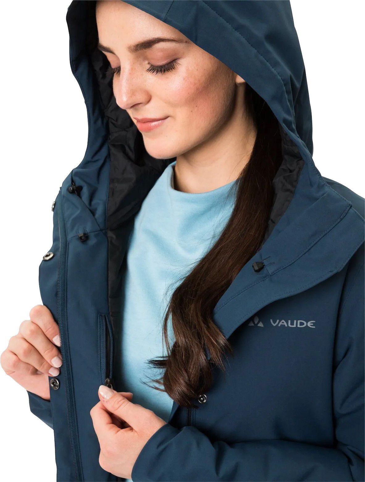 CYCLIST PADDED Damen-Regenparka / dark sea / 40