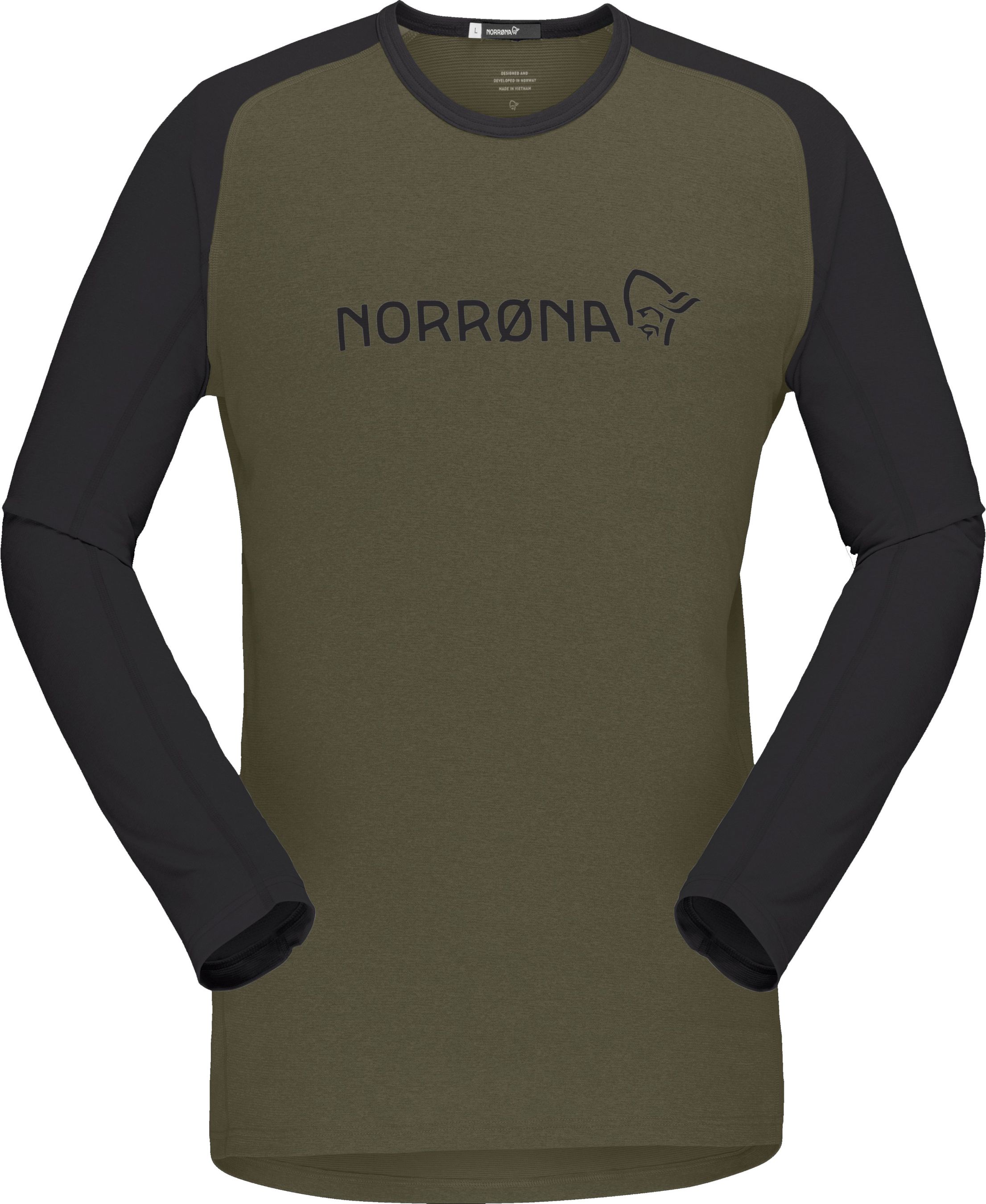 FJØRÅ  EQUALISER Herren-Langarmshirt / olive night / M