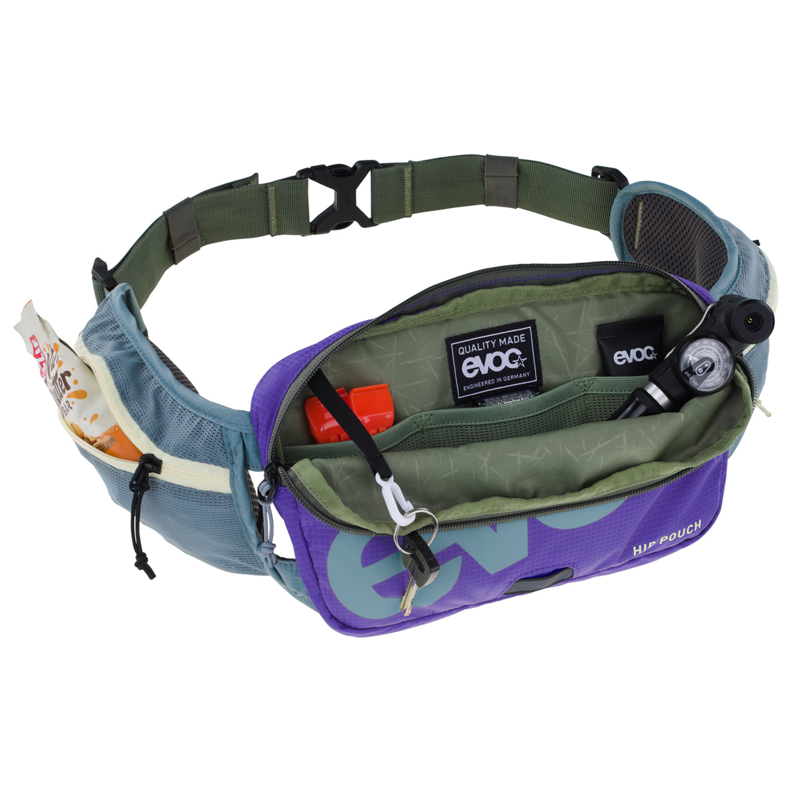 HIP POUCH, Hüfttasche  / steel/violet/dark olive