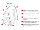 LED BAG Satteltasche mit integriertem Rücklicht / schwarz / 0.8L