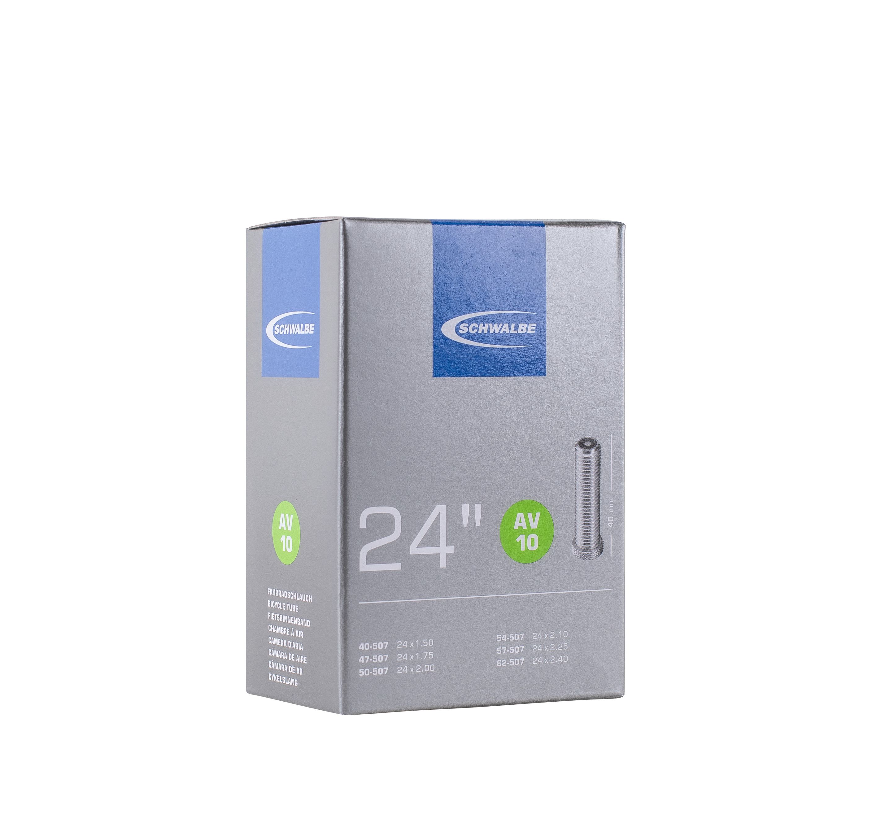 SCHWALBE STANDARD Schlauch / 24", AV10, 40mm, 40/62-507