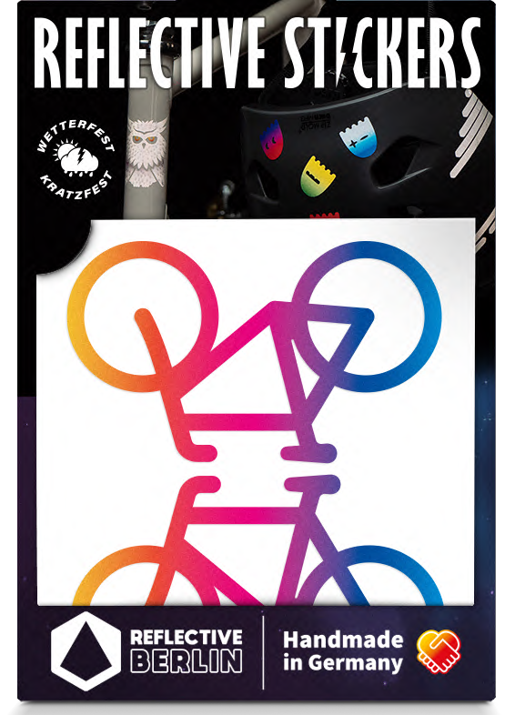 REFLEXSTICKER FAHRRÄDER reflektierende Kleber / rainbow