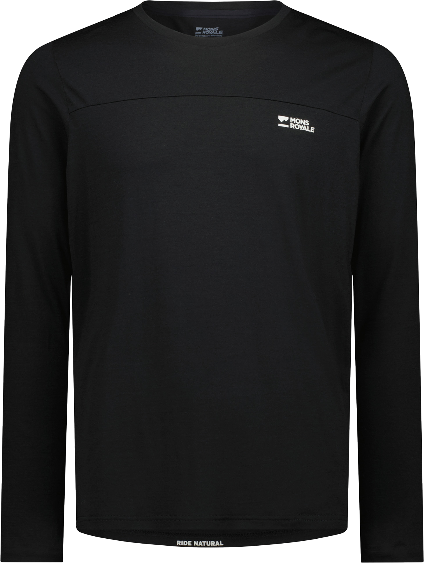 DIVERSION Herren-Merino-Langarmshirt / black / L