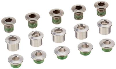 Chainring Bolt KIT 5X3 M8.5X7/M8.5X5/M8 SteelQTY 5 / silver