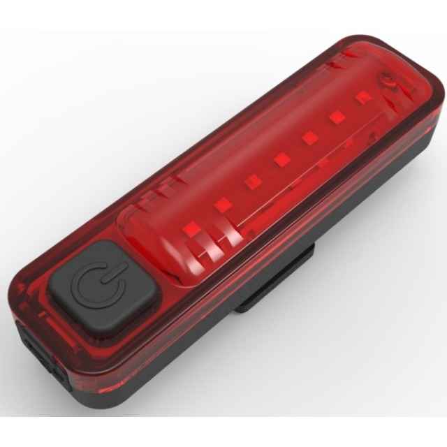 Rücklicht Acrux USB mit Halter , schwarz-rot - Hauptansicht