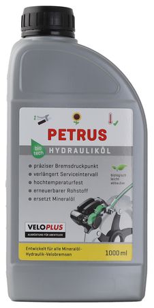 PETRUS HYDRAULIKÖL für Scheibenbremsen 1000 ml, biologisch leicht abbaubar / 1000ML