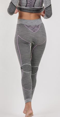 Women Merino Pants / Black/Grey/Magnolia / XL