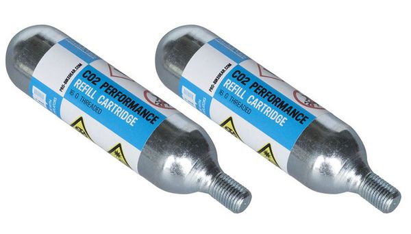 PRO CO2-Patronen 2 x 16 g mit Gewinde / schwarz
