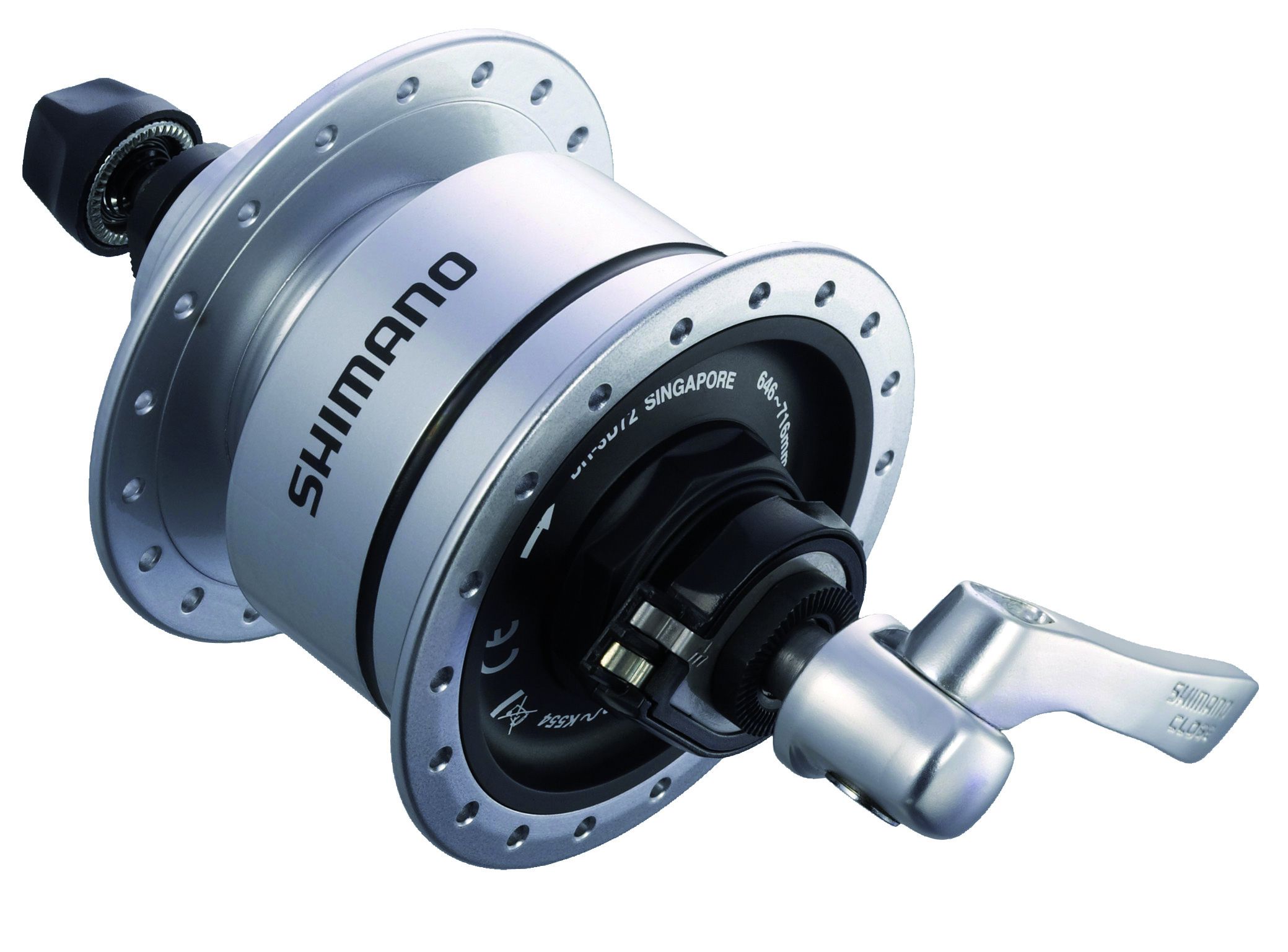 Nabendynamo DH-3D72 3W / silber