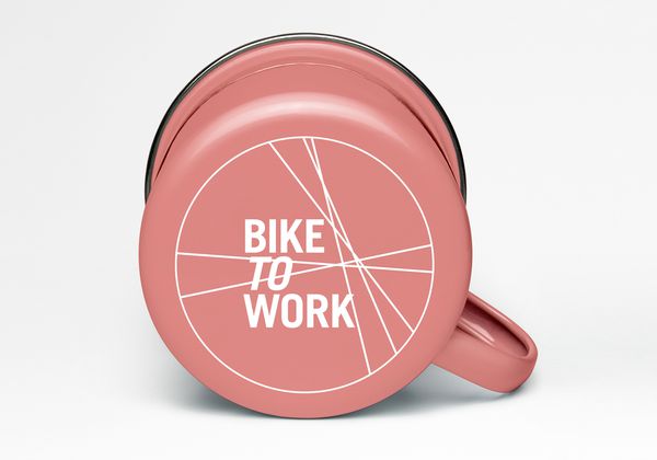 Emaille-Tasse / coral