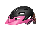 Sidetrack Child Helmet / matte pink wavy checks