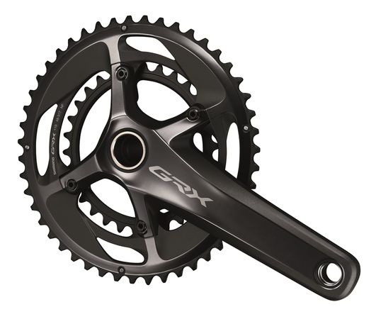 GRX RX810 Gravel-Kompaktkurbel 2x11 / schwarz / 175mm