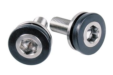 KURBELSCHRAUBEN M8x15mm für 4kant-Tretlager mit Staubkappe / silber schwarz